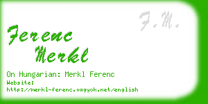 ferenc merkl business card